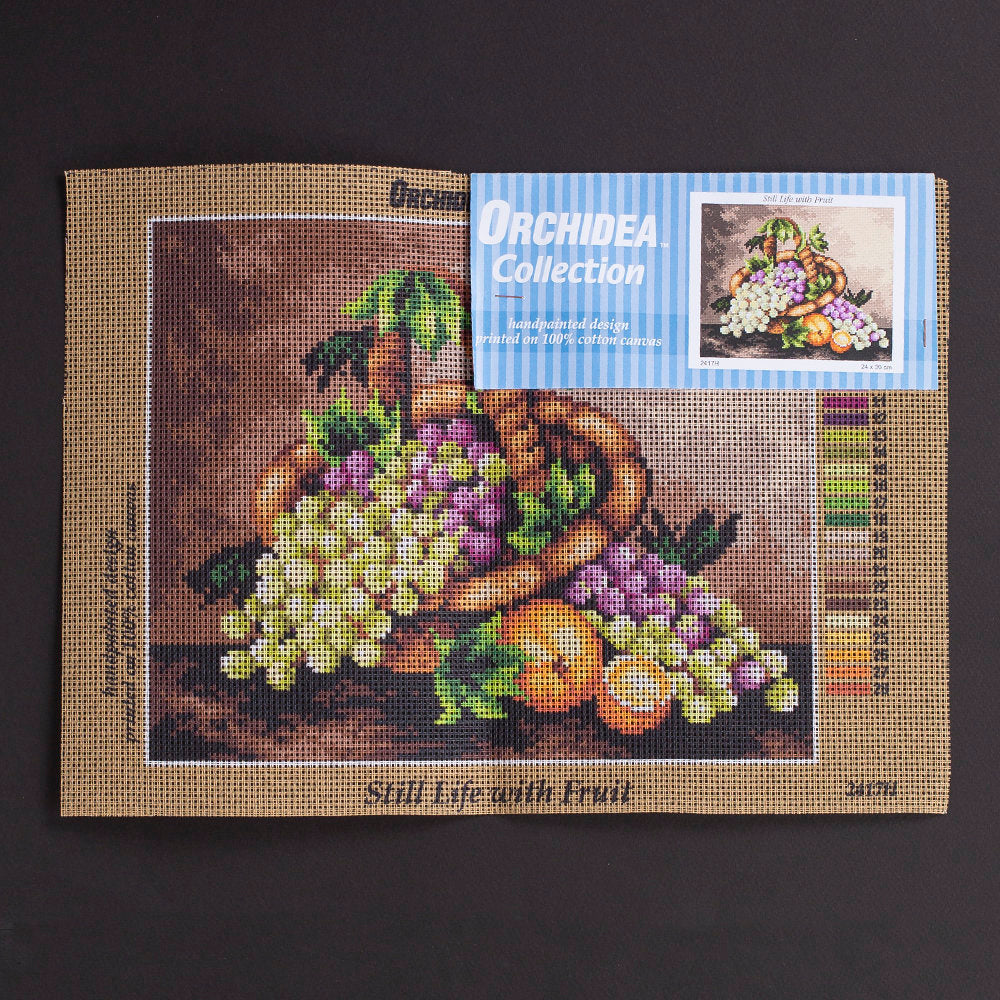 Orchidea 24x30cm Üzümler Baskılı Goblen - 2417H